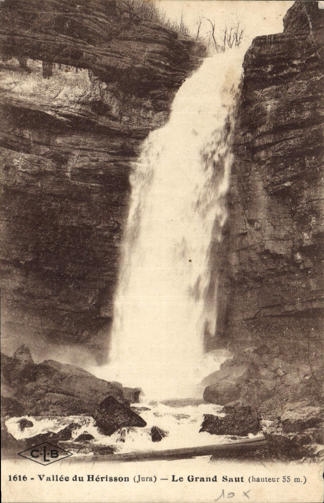 Vallée du Hérisson (Jura) — Le Grand Saut (hauteur 55 m.) — C.L.B. n° 1616