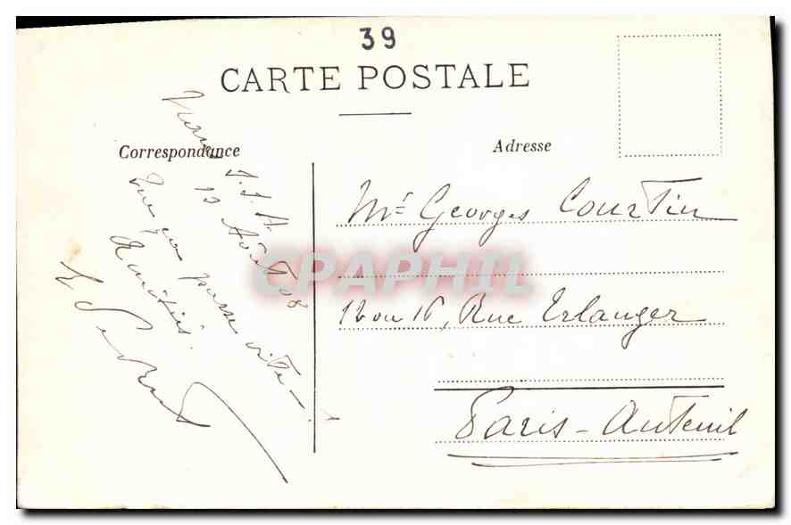 CPA Environs de Salins Le ravin de la Grotte Sarazine  — Rückseite