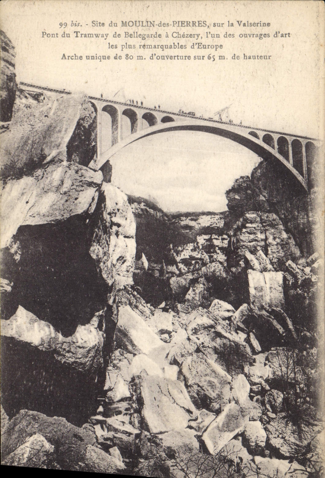 CPA Site de Moulin des Pierres sur la Valserine Pont du Tramway de Bellegarde a Chezery 