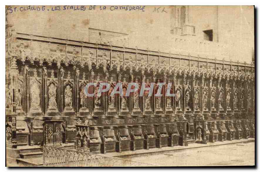 CPA St Claude Les Stalles de la Cathedrale 