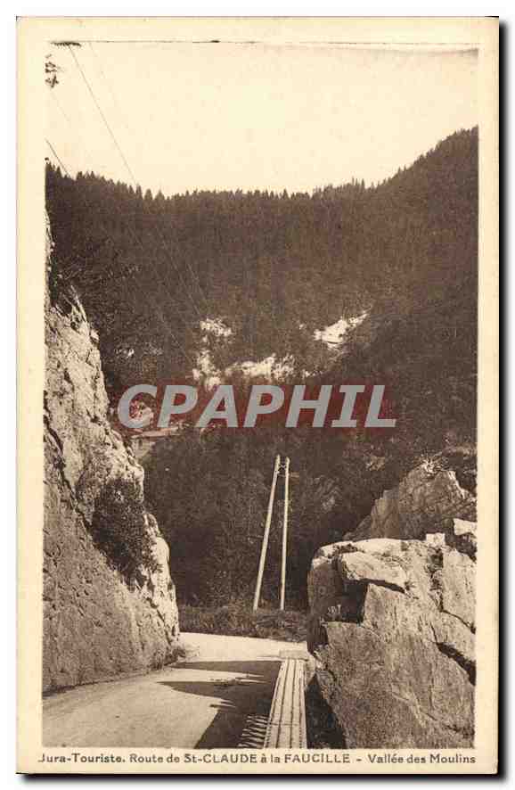 CPA Jura Touriste Route de St Claude a la Faucille vallee des Moulins 