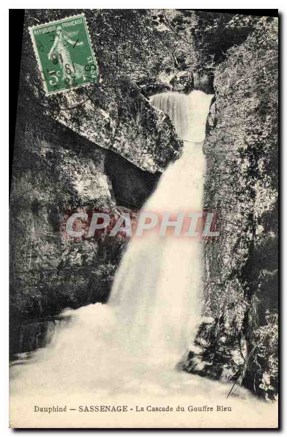 CPA Dauphine Sassenage La Cascade du Goufire Bleu 