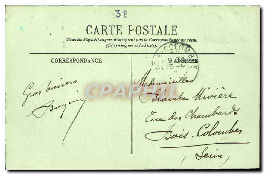 CPA Grenoble et les Alpes au Clair de Lune  — Rückseite