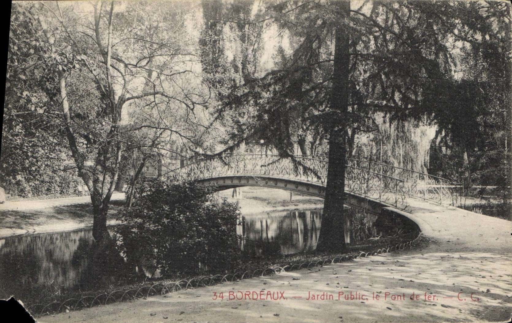 CPA Bordeaux Jardin Public le pont de fer 