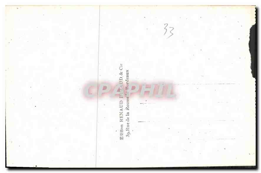 CPA Bordeaux Colonne des Girondins  — Verso