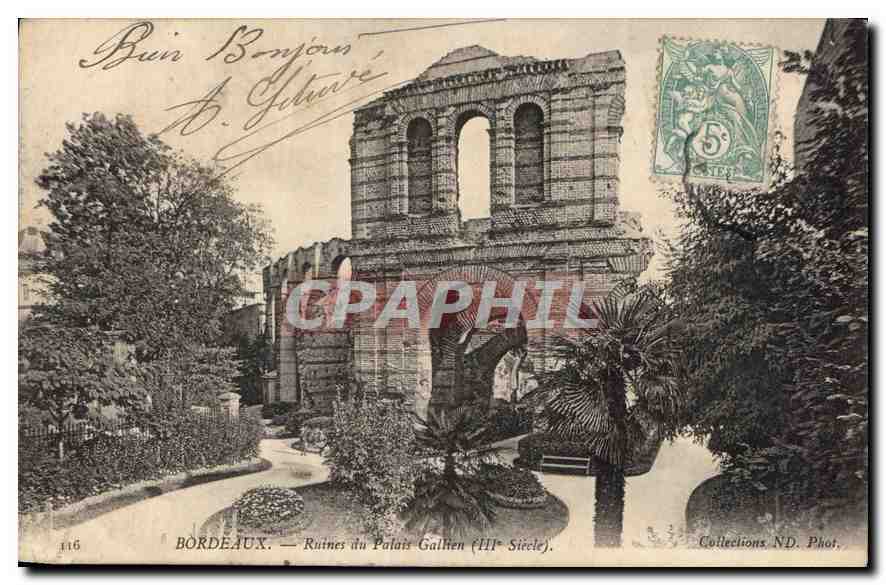 Bordeaux — Ruines du Palais Gallien (IIIe Siècle) — Collections ND. Phot.