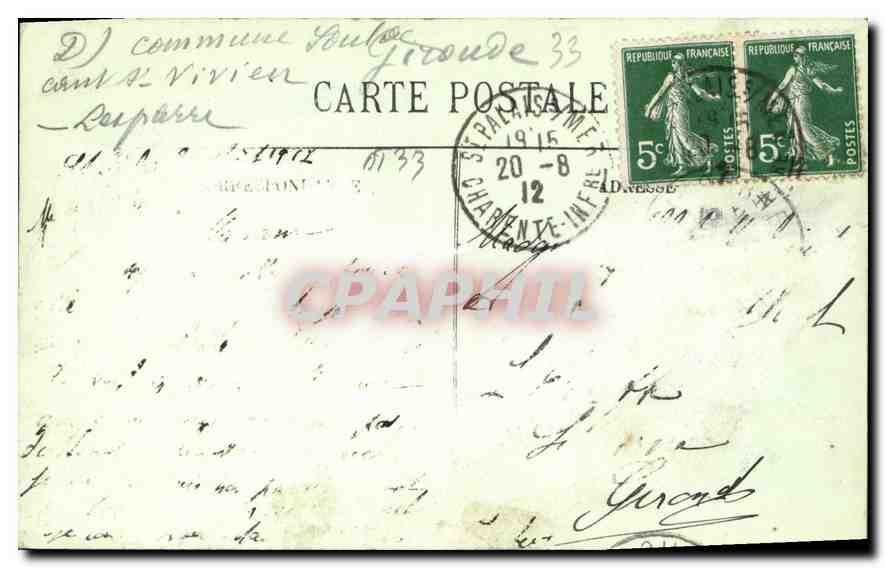 CPA La Chapelle  — Verso