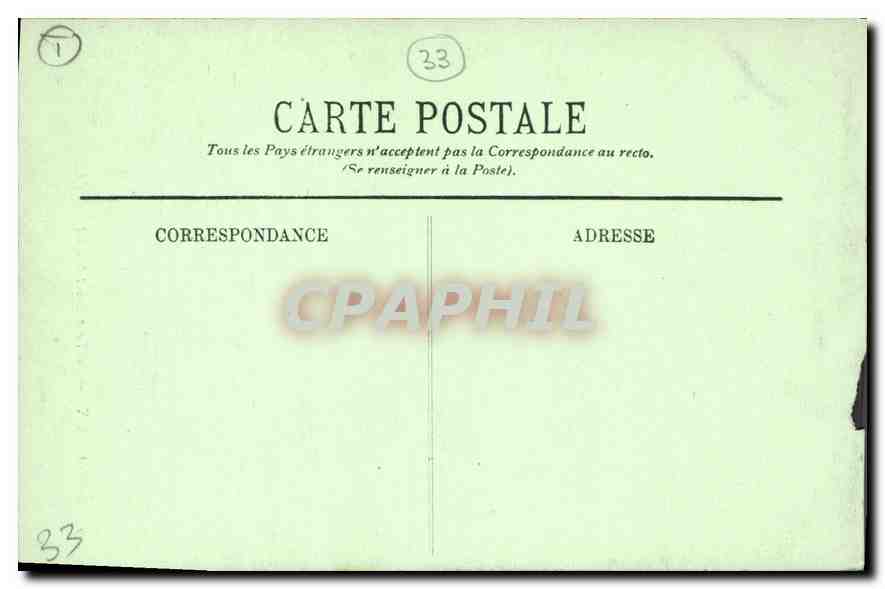 CPA Bordeaux La Tour St Michel  — Verso