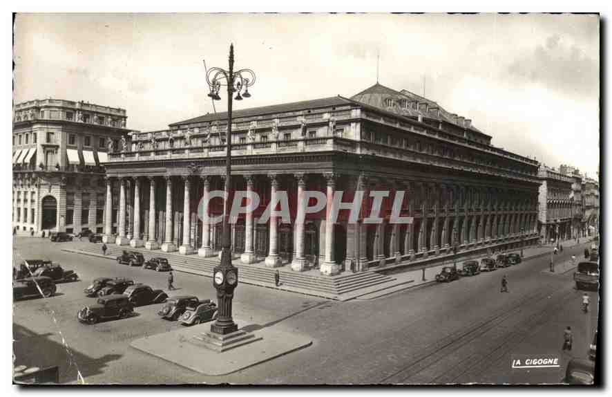Place de la Bourse à Bordeaux — vue du grand théâtre — éditeur A. Cigogne, n° 33