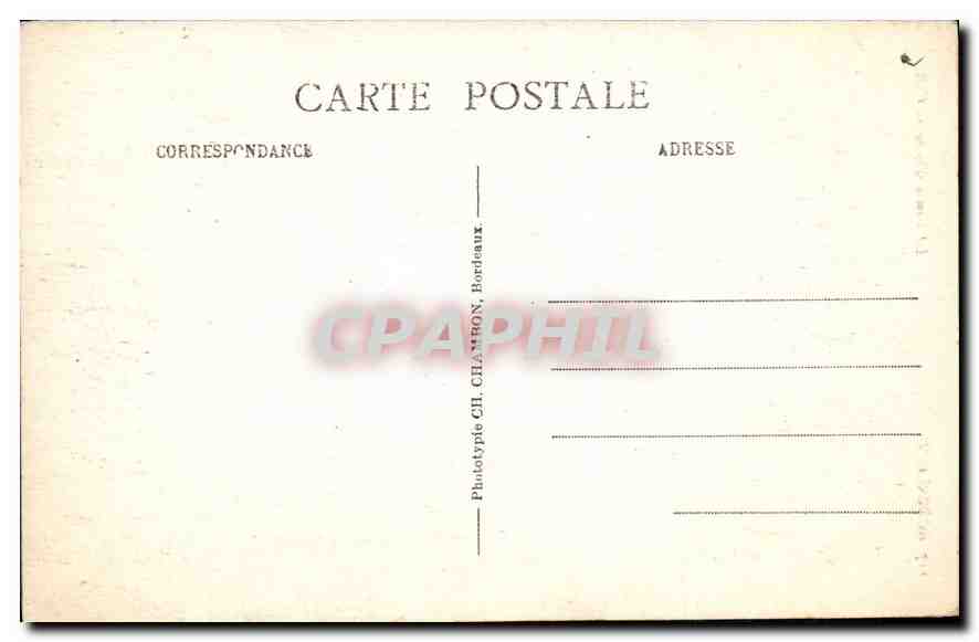 CPA Bordeaux La Grosse Cloche  — Verso
