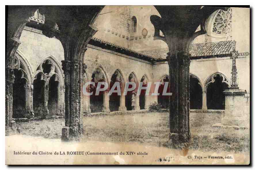Interior del Cloître de LA ROMIEU — Comienzo del siglo XIV — CI Tuja — Fenestra, editor