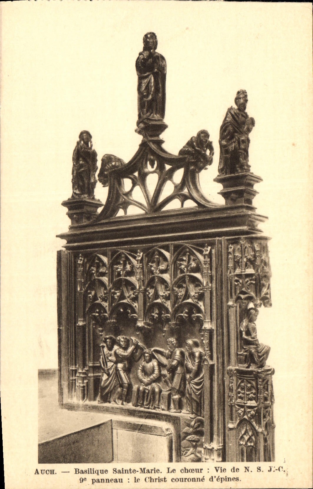 Auch — Basilique Sainte-Marie. Le chœur : Vie de N. S. J.-C. — 9e panneau : le Christ couronné d'épines