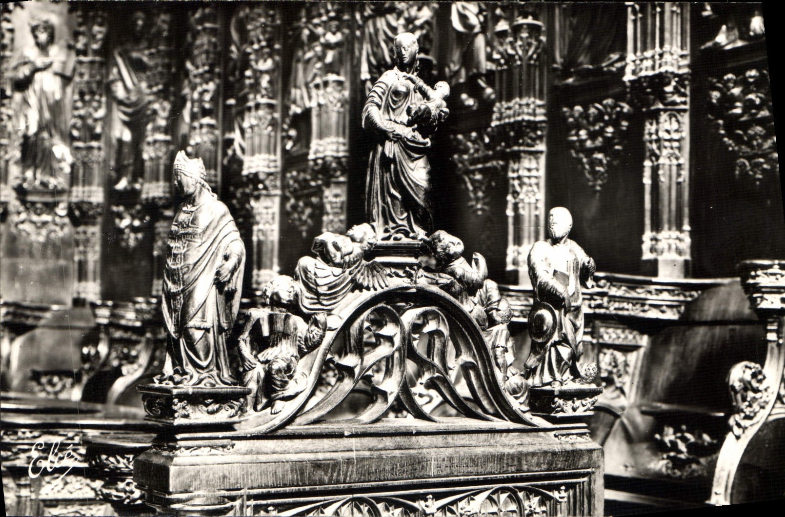 Auch (Gers) - La Cathédrale — Détails de motif de Pare Close — L. Chatagneau
