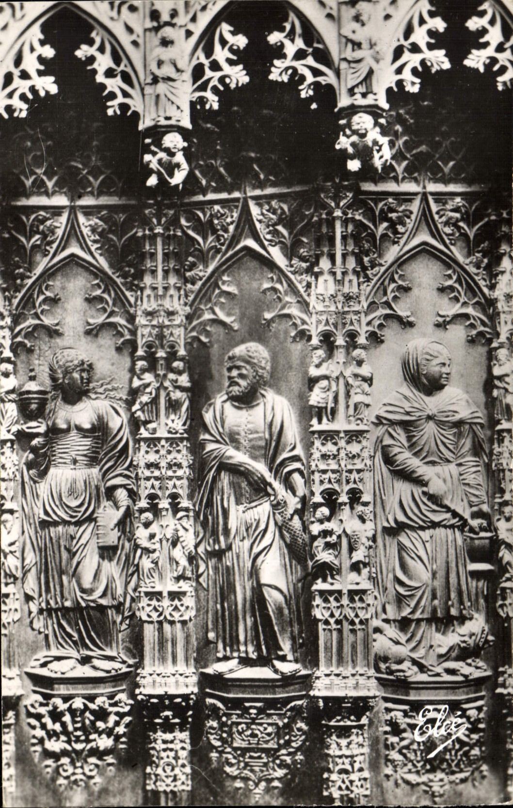 Auch (Gers) - La Cathédrale — Quelques Statues en bois sculpté (XVIe S.) — L. Chatagneau, Bordeaux