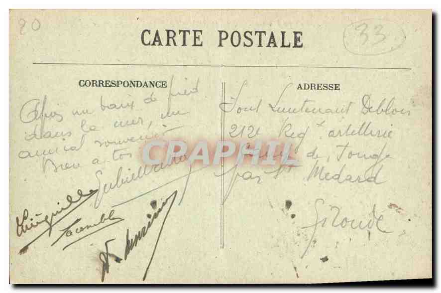 CPA La Cote d'Argent Lacanau Ocean Medoc la Plage — Rückseite