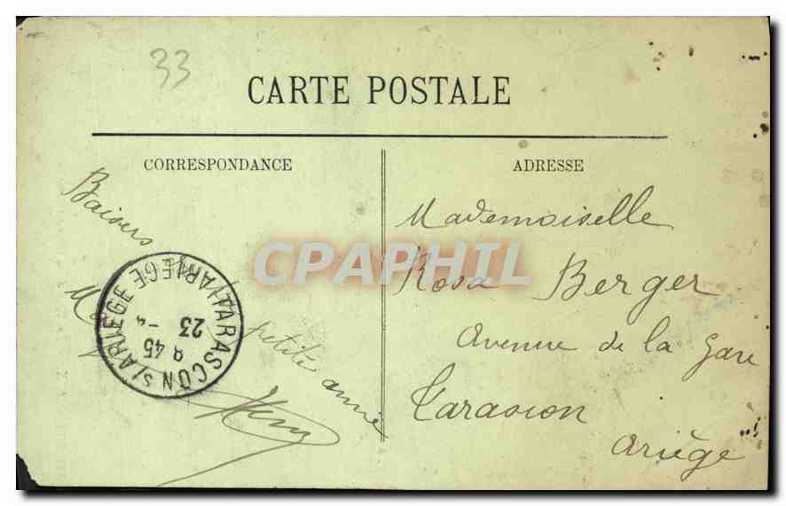 CPA Bordeaux La Tour de la Grosse Cloche  — Verso