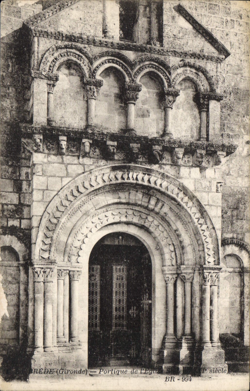 CPA Gironde Portique de l'Eglise 