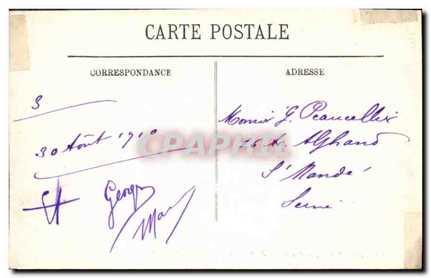CPA Bordeaux Les Ruines du Palais Gallien III siecle  — Verso