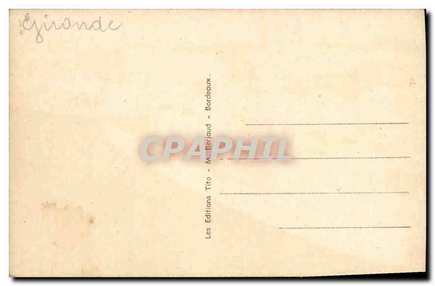 CPA Bordeaux Le Parc Bordelais Le Lac Tito  — Verso