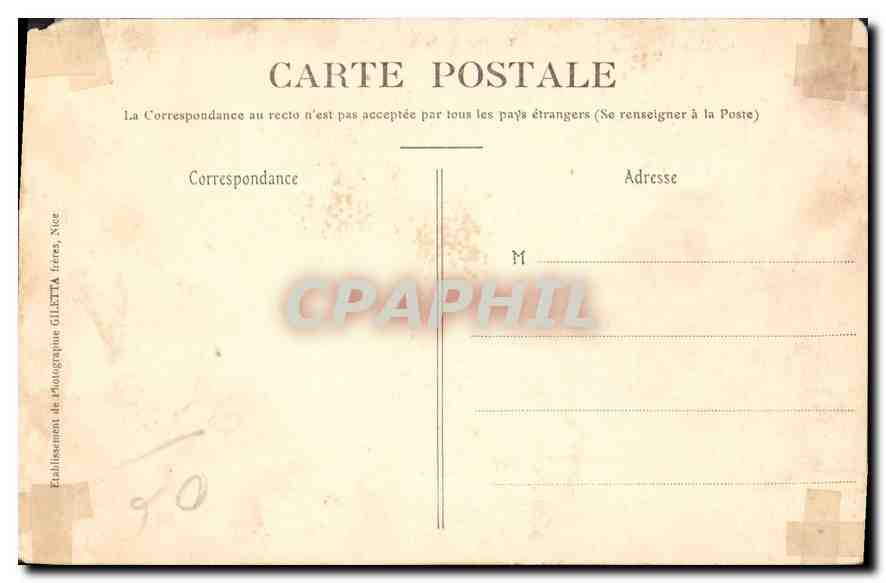 CPA Cannes Vue prise de la Californie et Montagnes de l'Esterel  — Rückseite