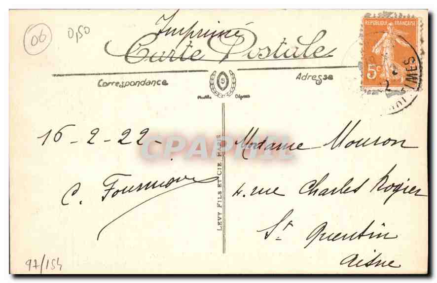 CPA Iles de Lerins Saint Honorat L'Ancien Monastere — Verso