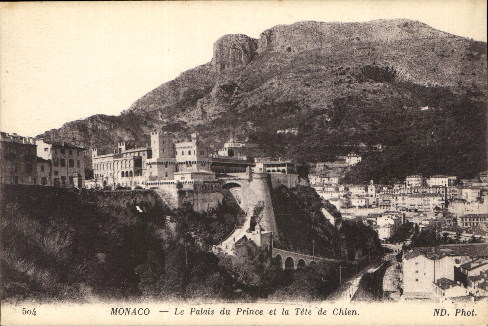 CPA Monaco Le Palais du et la Tete de Chien 