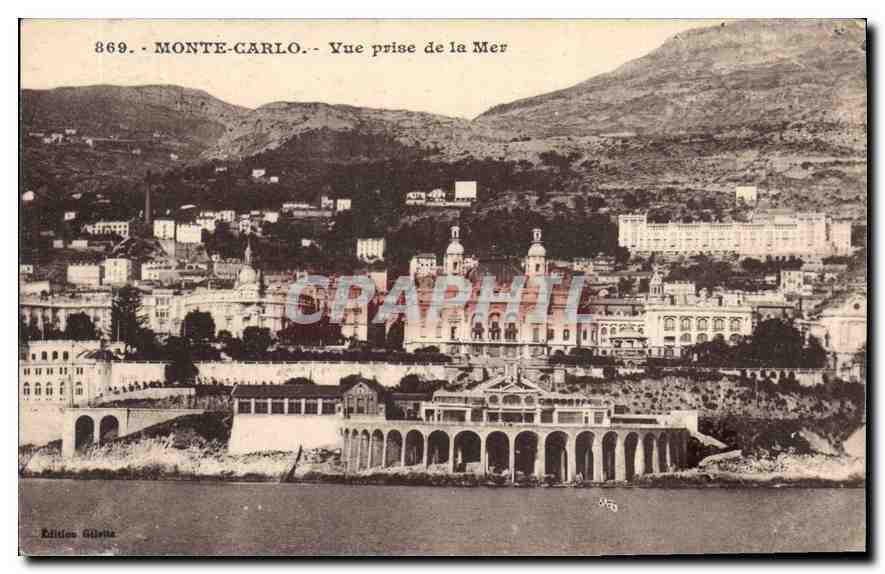 CPA Monte Carlo Vue prise de la Mer 