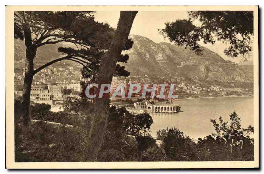CPA Monte Carlo Alpes Maritimes Vue generale prise de Monaco 