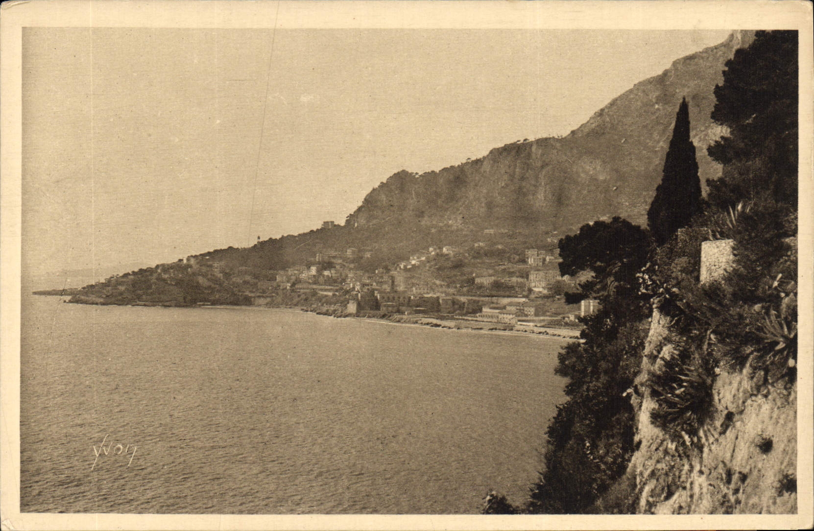 CPA Monaco L'Ansa du Canton Vue des Jardins de Monaco 