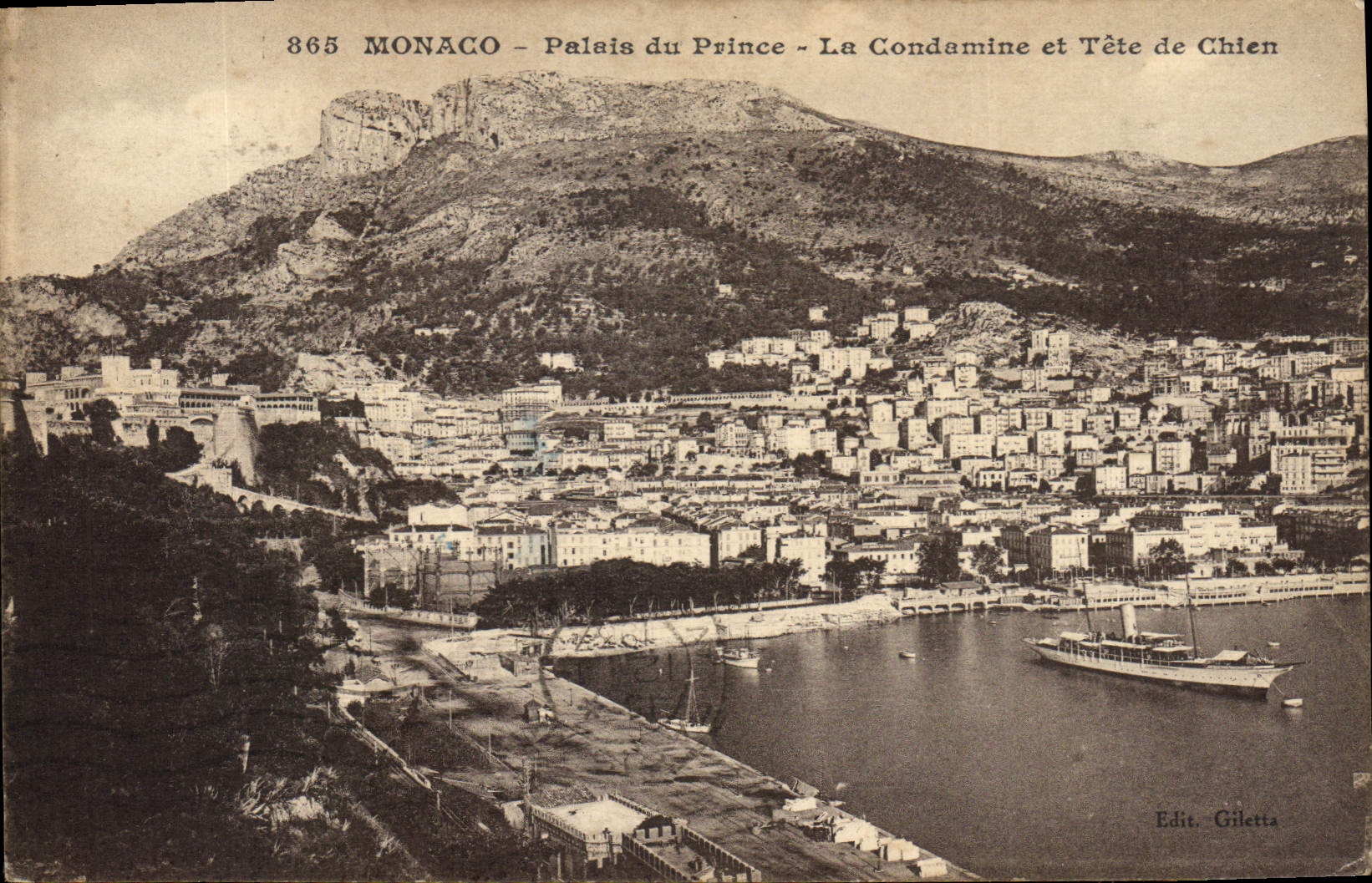 CPA Monaco Palais du Prince La Condamine et Tete de Chien 