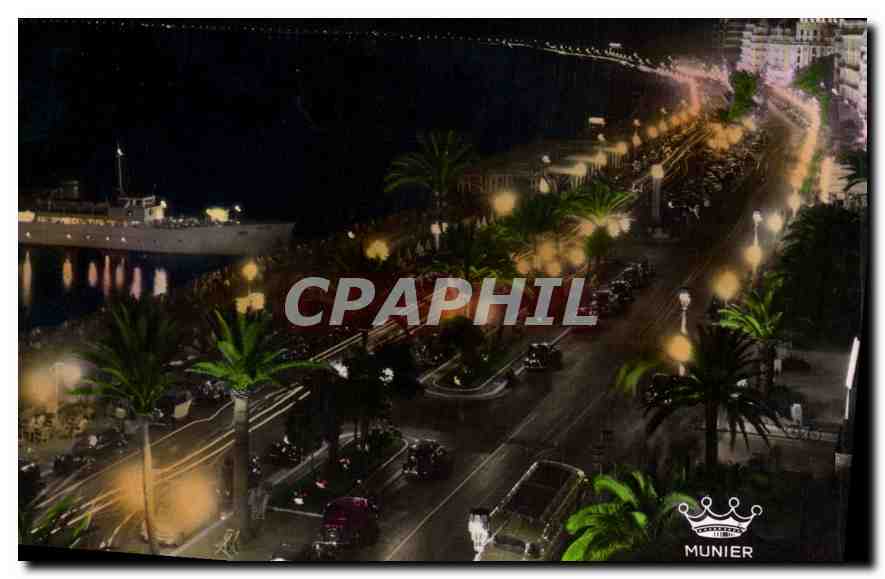 CPA Nice La Promenade des Anglais la nuit 