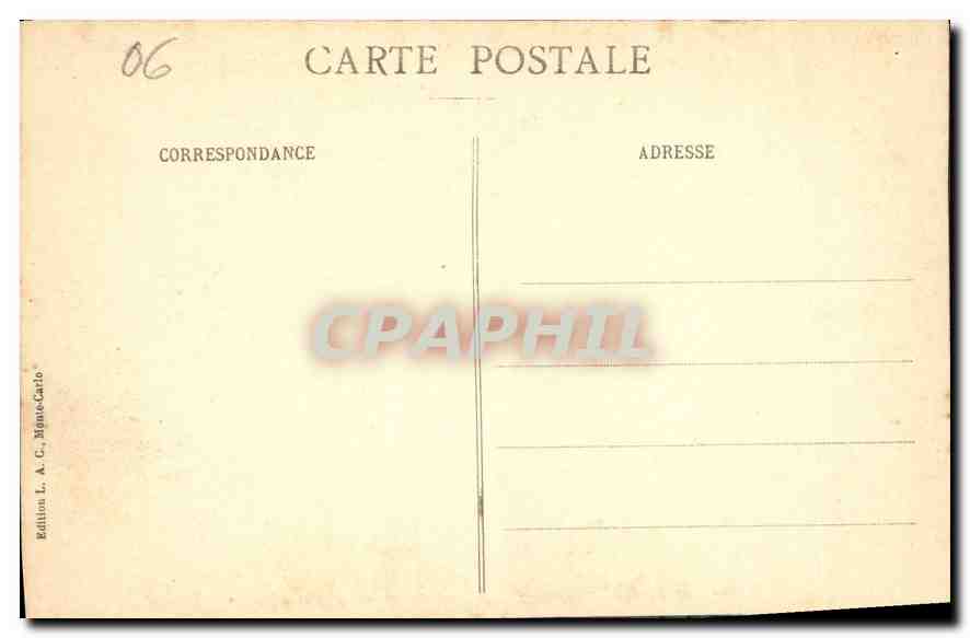 CPA Environs de Monte Carlo Cap Ferrat Vue sur la Tete de Chien  — Rückseite