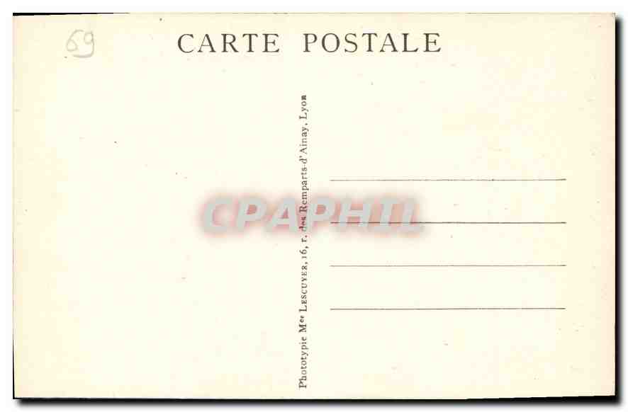 CPA Lyon Pont La Feuilee et coteau de Fourviere  — Verso