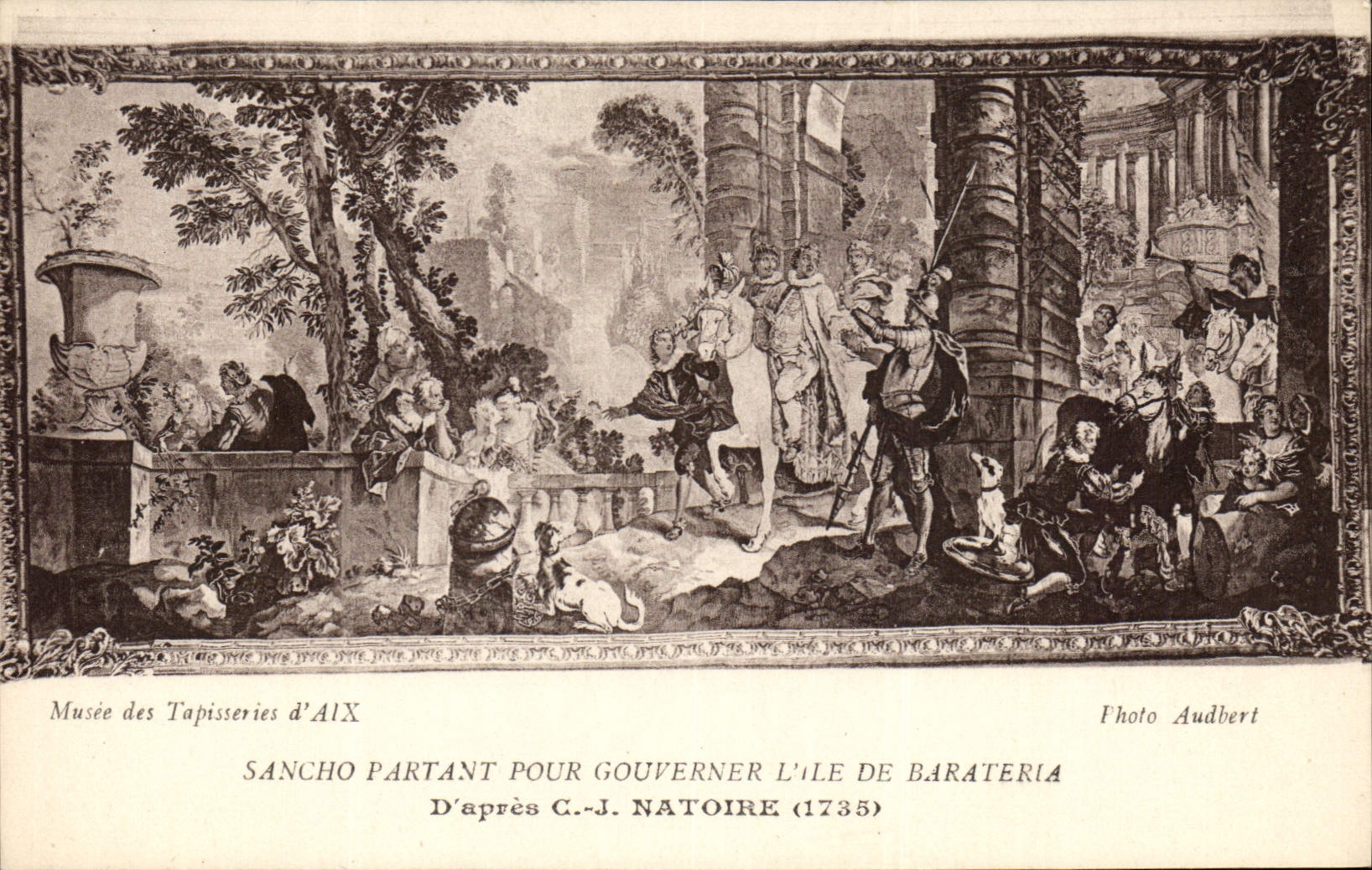 Sancho partant pour gouverner l'île de Barateria — Musée des Tapisseries d'Aix — Photo Audbert