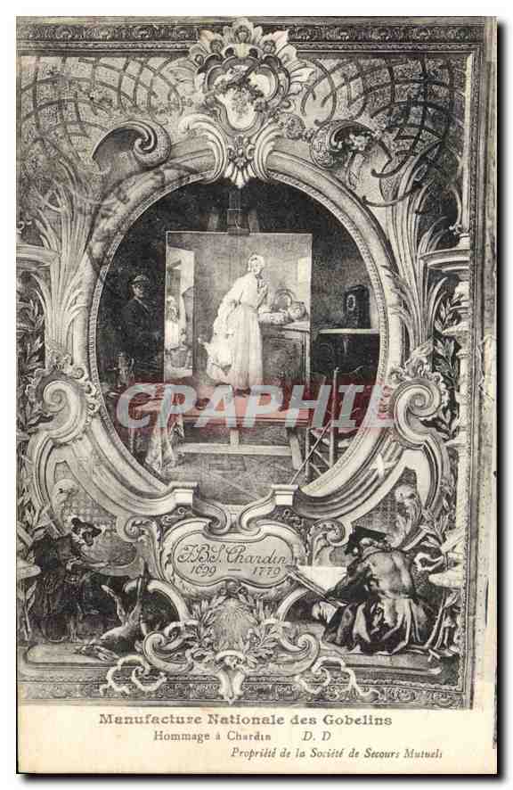 CPA Manufacture Nationale des Gobelins Hommage a Chardin