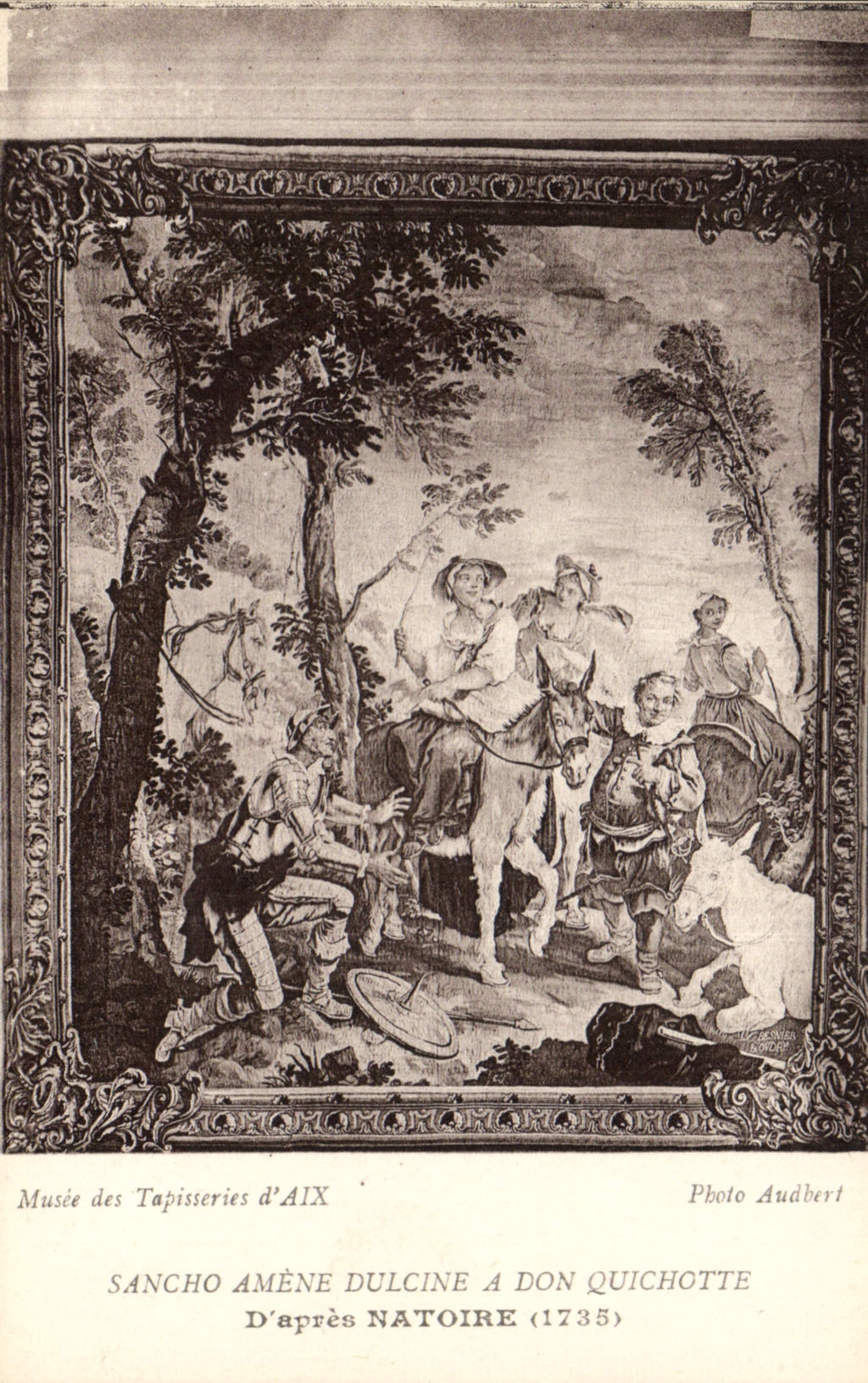 Sancho amène Dulcine à Don Quichotte — D'après Natoire (1735) — Musée des Tapisseries d'Aix, Photo Audbert