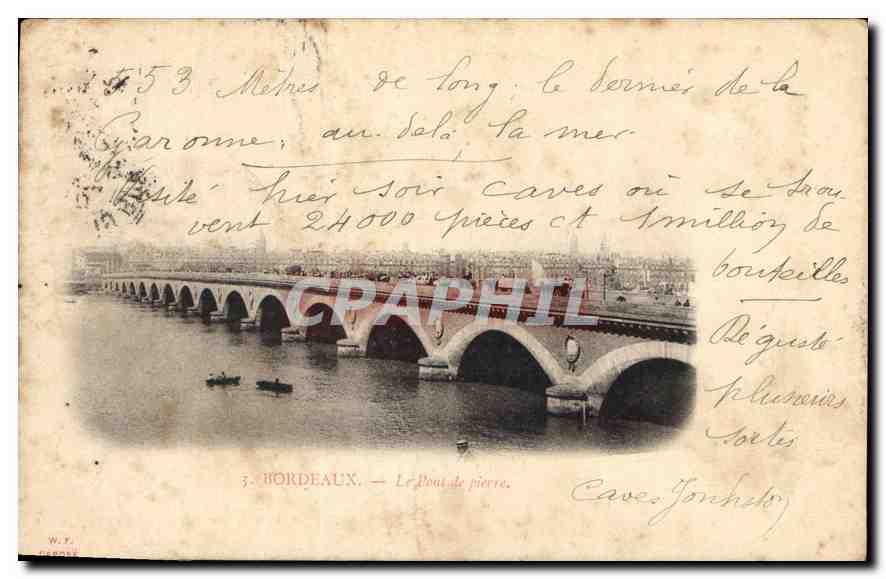 CPA Bordeaux Le Pont de pierre 