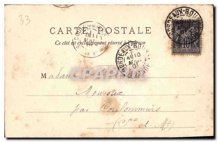 CPA Bordeaux Le Pont de pierre  — Verso