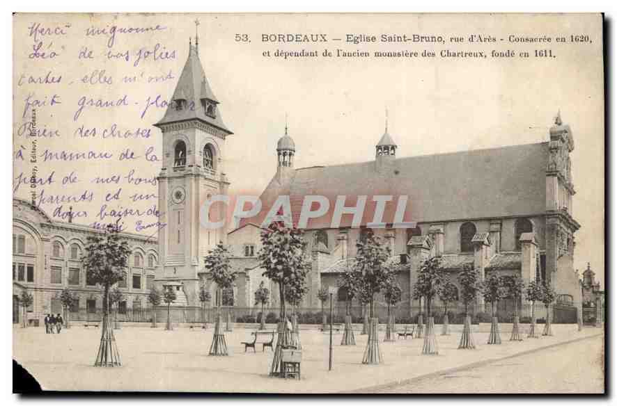 CPA Bordeaux Eglise Saint Bruno 