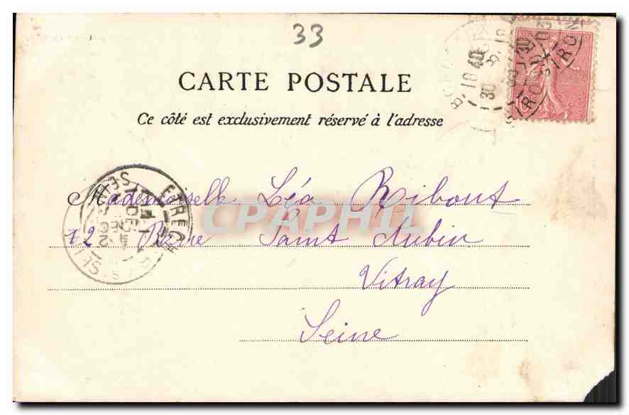 CPA Bordeaux Eglise Saint Bruno  — Rückseite