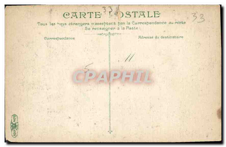 CPA Bordeaux Palais Gallien Les Ruines  — Verso