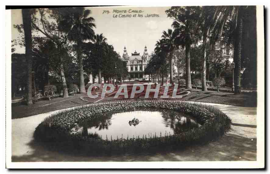 CPA Monte Carlo Le Casino et les Jardins 