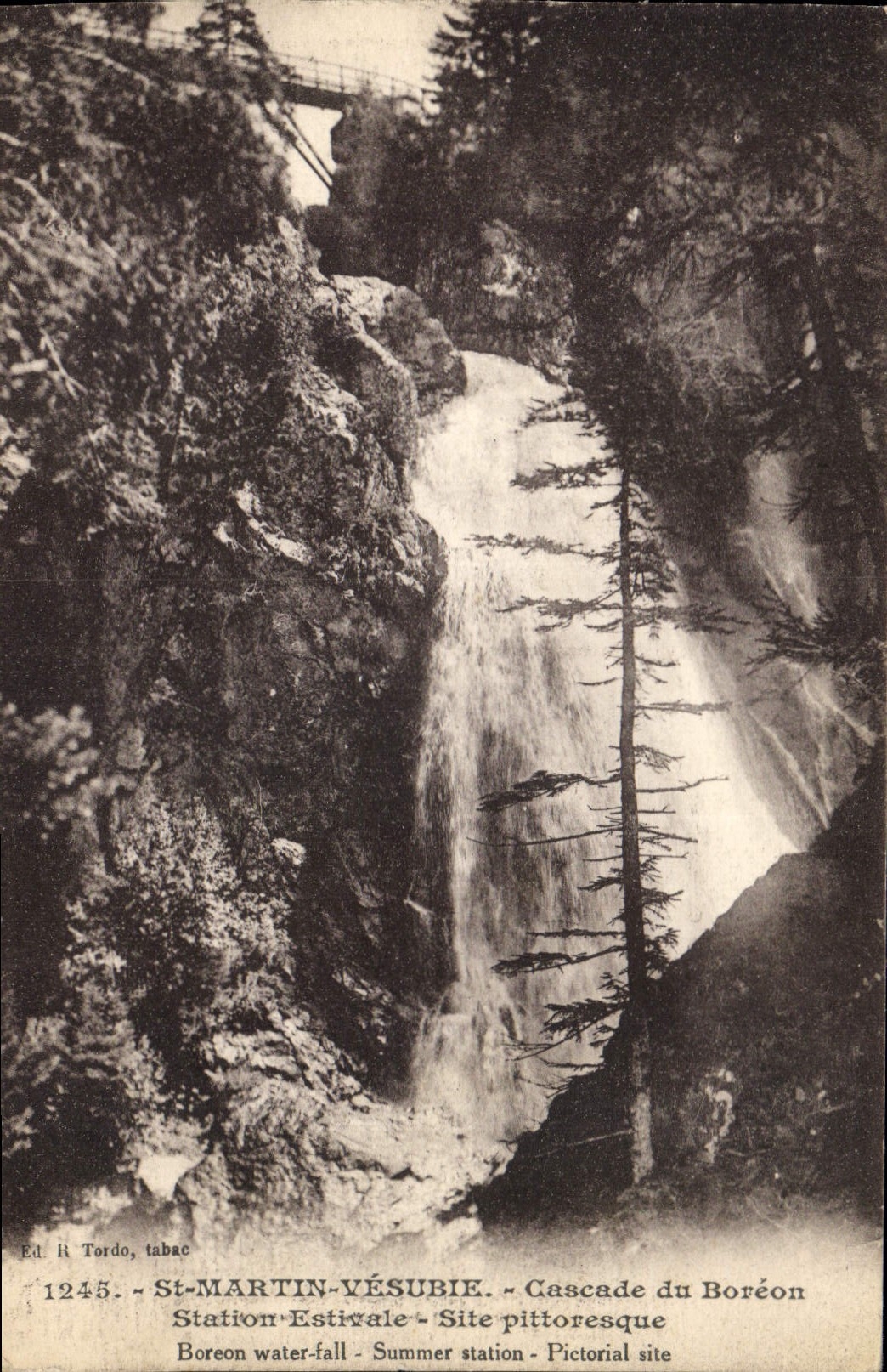 St-Martin-Vésubie — Cascade du Boréon — Ed. R Tordo, n°1245