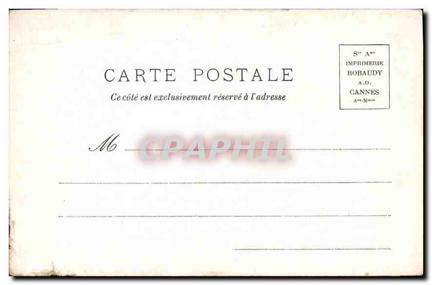 CPA Vue des Jardins de Monte Carlo  — Rückseite