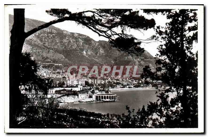 CPA Monte Carlo vu des Jardins de Monaco 