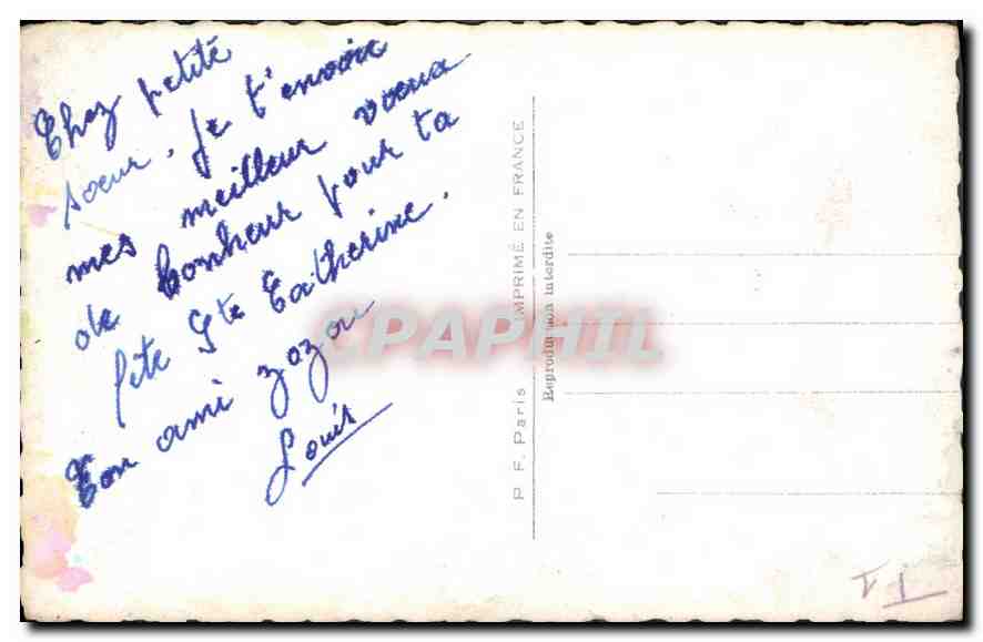 CPA Bonne Fete Femme — Verso