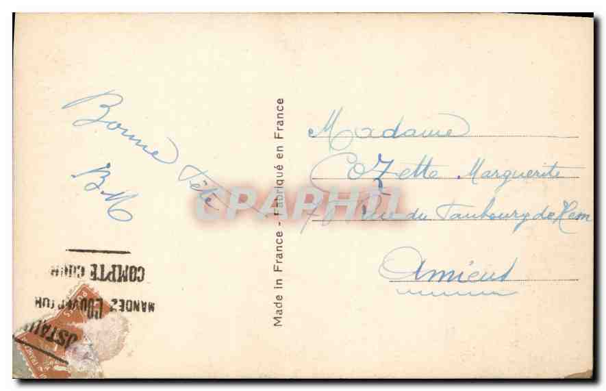 CPA Femme Automobile — Back