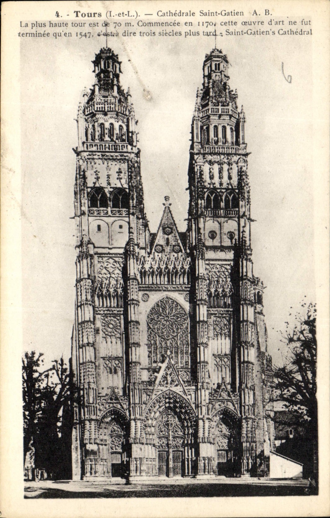 CPA Tours Cathedrale Saint Gatien 