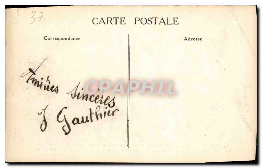 CPA Tours La Cathedrale St Gatien  — Rückseite