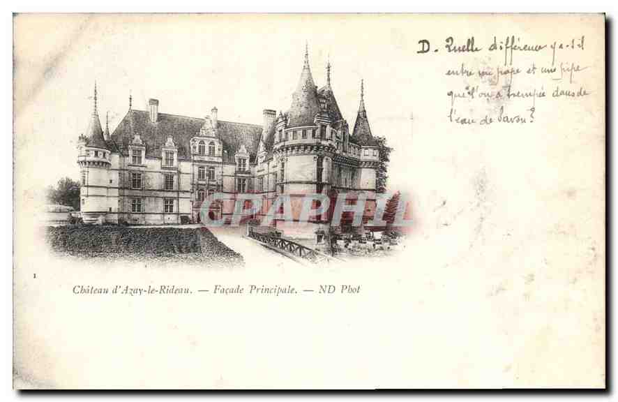 CPA Chateau d'Azay le Rideau Facade Prinipaute 